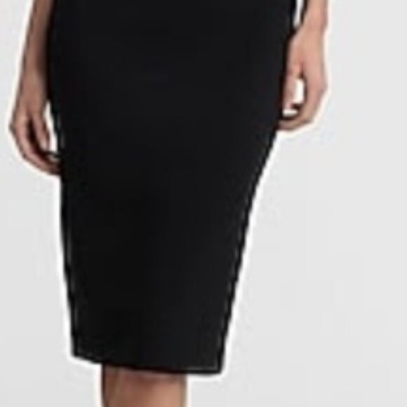 EXPRESS SQUARE NECK SLEEVELESS CUTOUT MIDI DRESS - Picture 2 of 2
